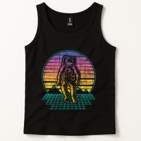Retro Vintage Astronaut Spaceman Universe Planets Galaxy Tank Top