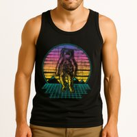 Retro Vintage Astronaut Spaceman Universe Planets Galaxy Tank Top