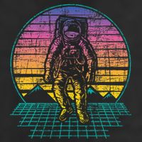 Retro Vintage Astronaut Spaceman Universe Planets Galaxy Golf Towel