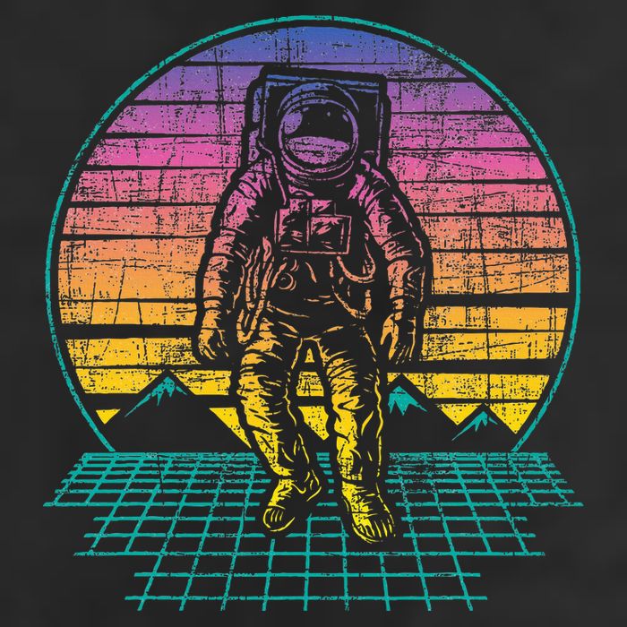 Retro Vintage Astronaut Spaceman Universe Planets Galaxy Golf Towel