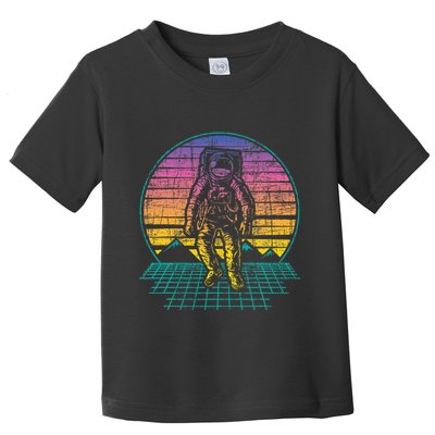 Retro Vintage Astronaut Spaceman Universe Planets Galaxy Toddler T-Shirt