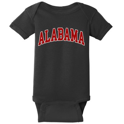 Retro Vintage Alabama AL United States Varsity Style Baby Bodysuit