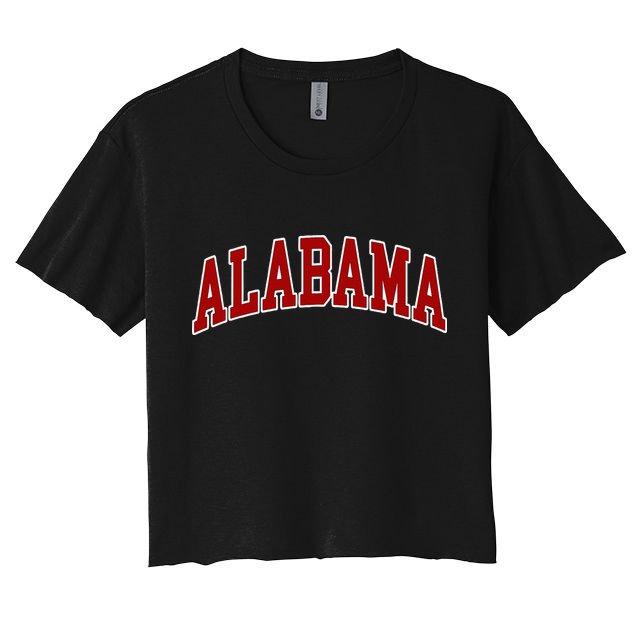 Retro Vintage Alabama AL United States Varsity Style Crop Top
