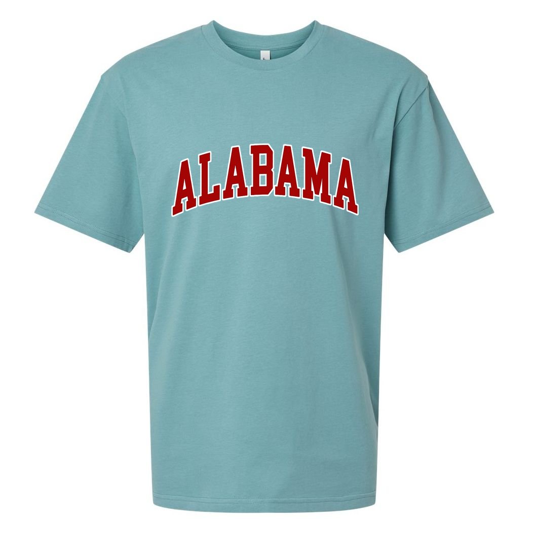 Retro Vintage Alabama AL United States Varsity Style Sueded Cloud Jersey T-Shirt
