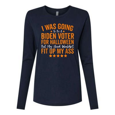 Republicans Voter Anti Joe Biden Halloween Costume Womens Cotton Relaxed Long Sleeve T-Shirt