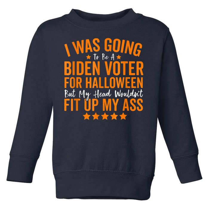 Republicans Voter Anti Joe Biden Halloween Costume Toddler Sweatshirt