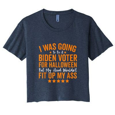 Republicans Voter Anti Joe Biden Halloween Costume Women's Crop Top Tee