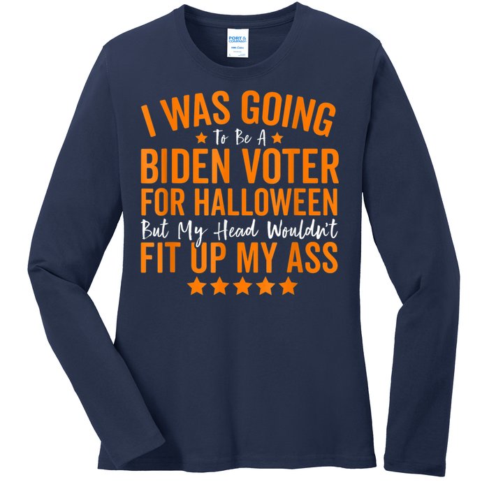 Republicans Voter Anti Joe Biden Halloween Costume Ladies Long Sleeve Shirt