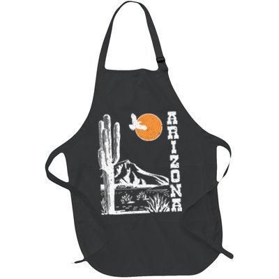 Retro Vintage Arizona Mountain Sedona Desert Sun And Cactus Apron
