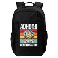 Retro Vintage ADHD&D Roll For Concentration Funny Gamer Backpack