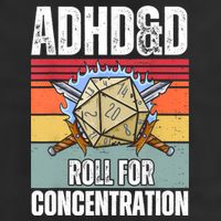 Retro Vintage ADHD&D Roll For Concentration Funny Gamer Hat