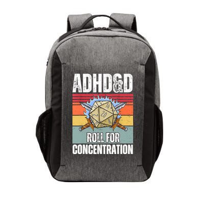Retro Vintage ADHD&D Roll For Concentration Funny Gamer Vector Backpack