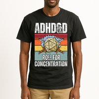 Retro Vintage Adhd&D Roll For Concentration Funny Gamer Tall T-Shirt