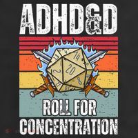 Retro Vintage Adhd&D Roll For Concentration Funny Gamer Trucker Hat
