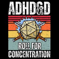 Retro Vintage Adhd&D Roll For Concentration Funny Gamer Crop Top