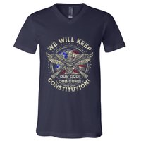 Retro Vintage America Amendment V-Neck T-Shirt