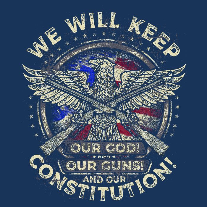 Retro Vintage America Amendment V-Neck T-Shirt