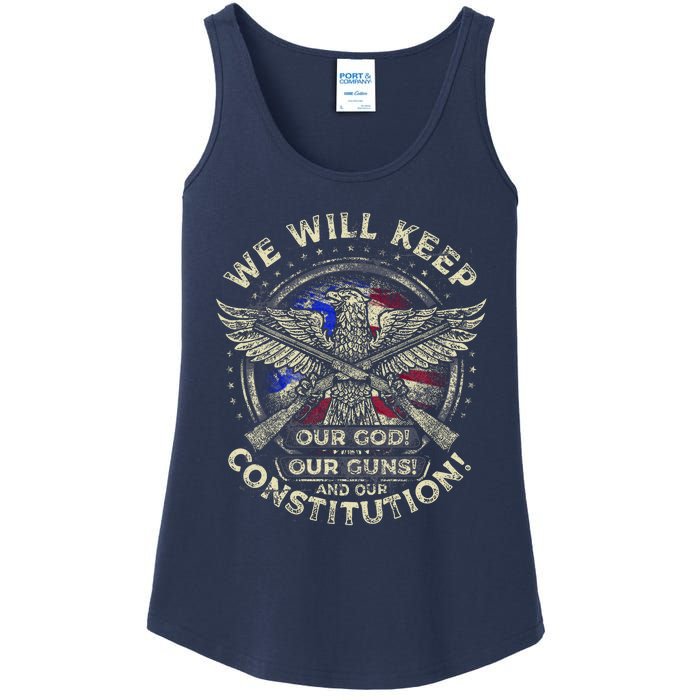 Retro Vintage America Amendment Ladies Essential Tank