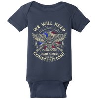 Retro Vintage America Amendment Baby Bodysuit