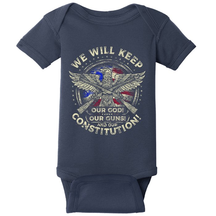 Retro Vintage America Amendment Baby Bodysuit