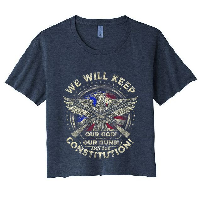 Retro Vintage America Amendment Crop Top