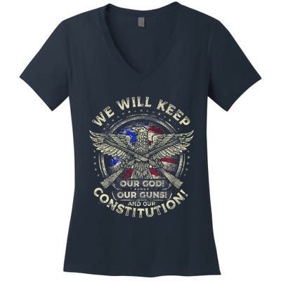 Retro Vintage America Amendment Women's V-Neck T-Shirt