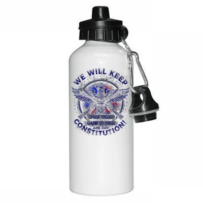 Retro Vintage America Amendment Aluminum Water Bottle