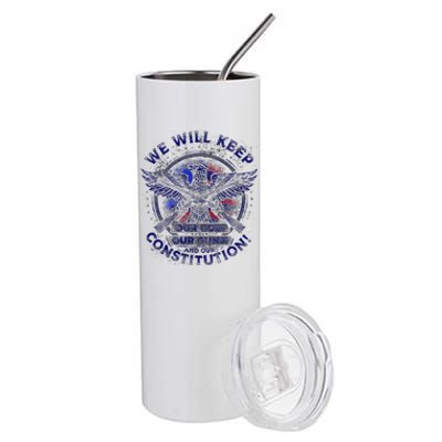 Retro Vintage America Amendment Stainless Steel Tumbler