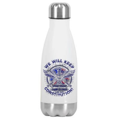 Retro Vintage America Amendment Stainless Steel Insulated Water Bottle