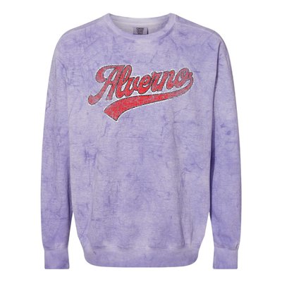 Retro Vintage Alverno Name Colorblast Crewneck Sweatshirt