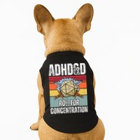 Retro Vintage ADHD&D Roll For Concentration Funny Gamer Doggie Tank