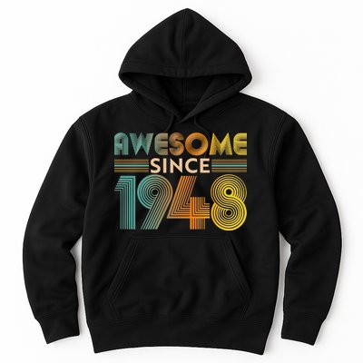 Retro Vintage Awesome Since 1948 Birthday Hoodie