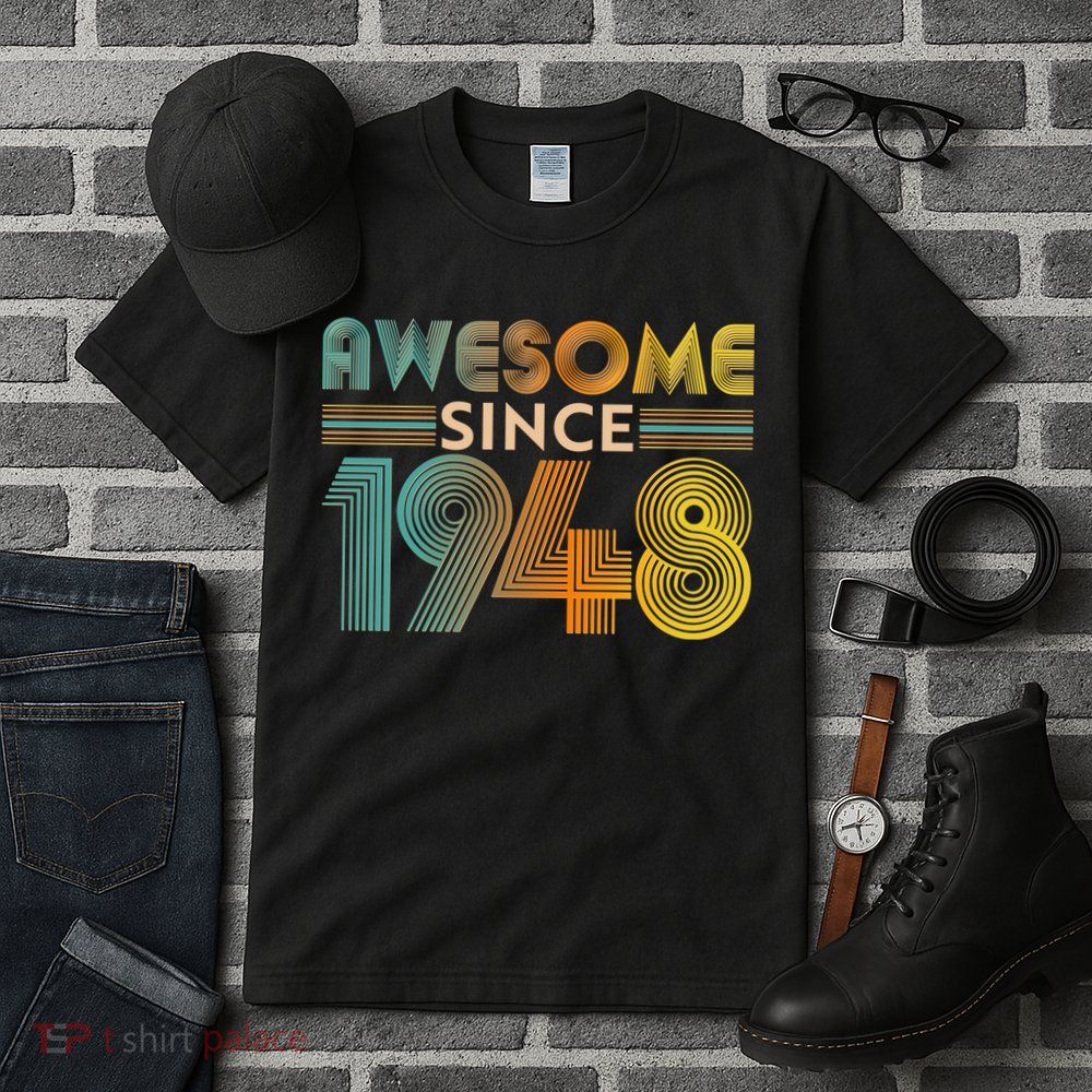 Retro Vintage Awesome Since 1948 Birthday Tall T-Shirt