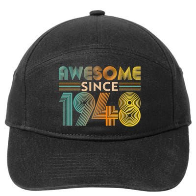 Retro Vintage Awesome Since 1948 Birthday 7-Panel Snapback Hat