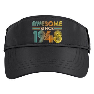 Retro Vintage Awesome Since 1948 Birthday Adult Drive Performance Visor