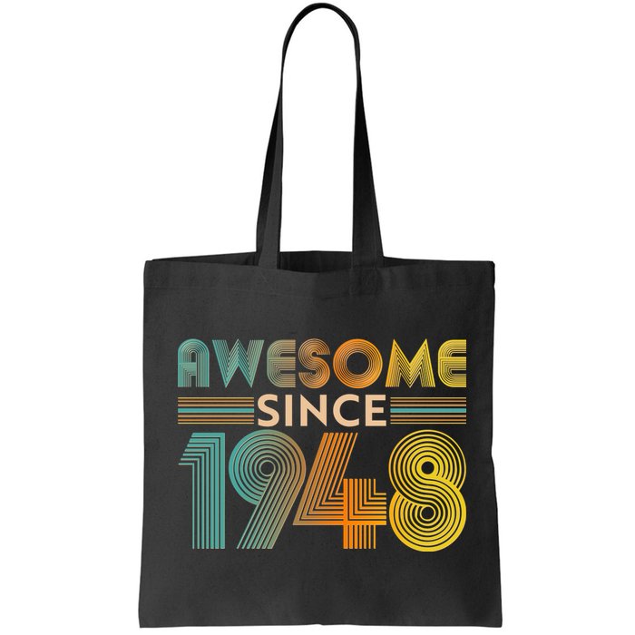 Retro Vintage Awesome Since 1948 Birthday Bag