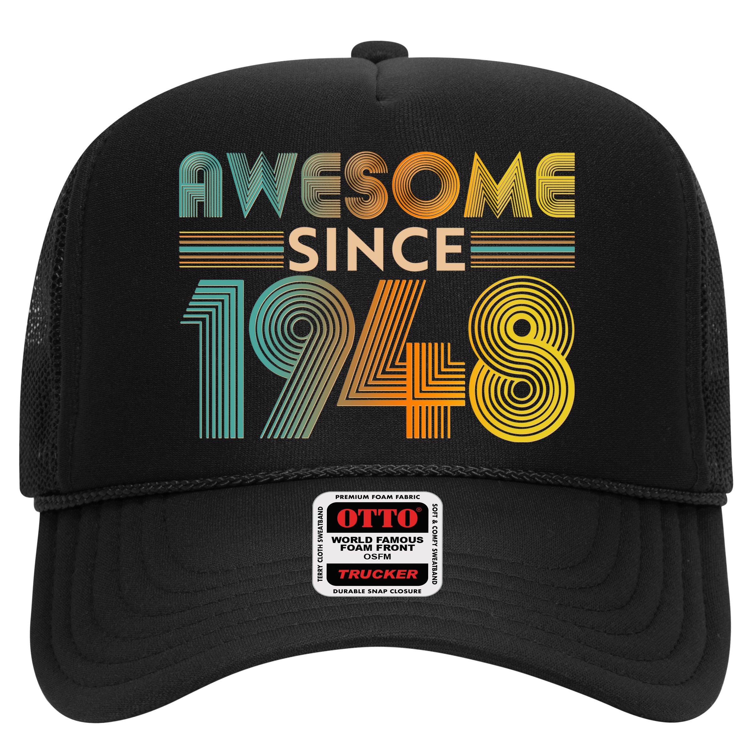 Retro Vintage Awesome Since 1948 Birthday Hat