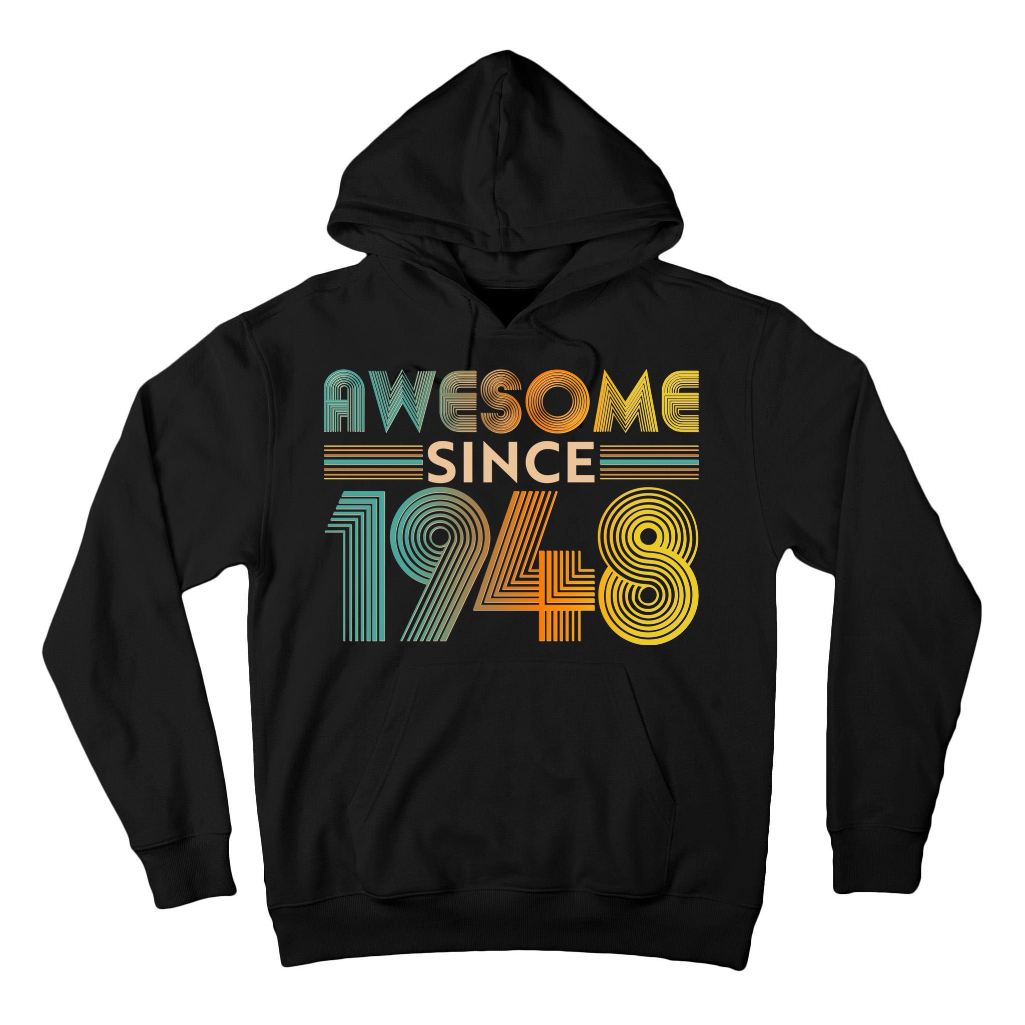 Retro Vintage Awesome Since 1948 Birthday Tall Hoodie