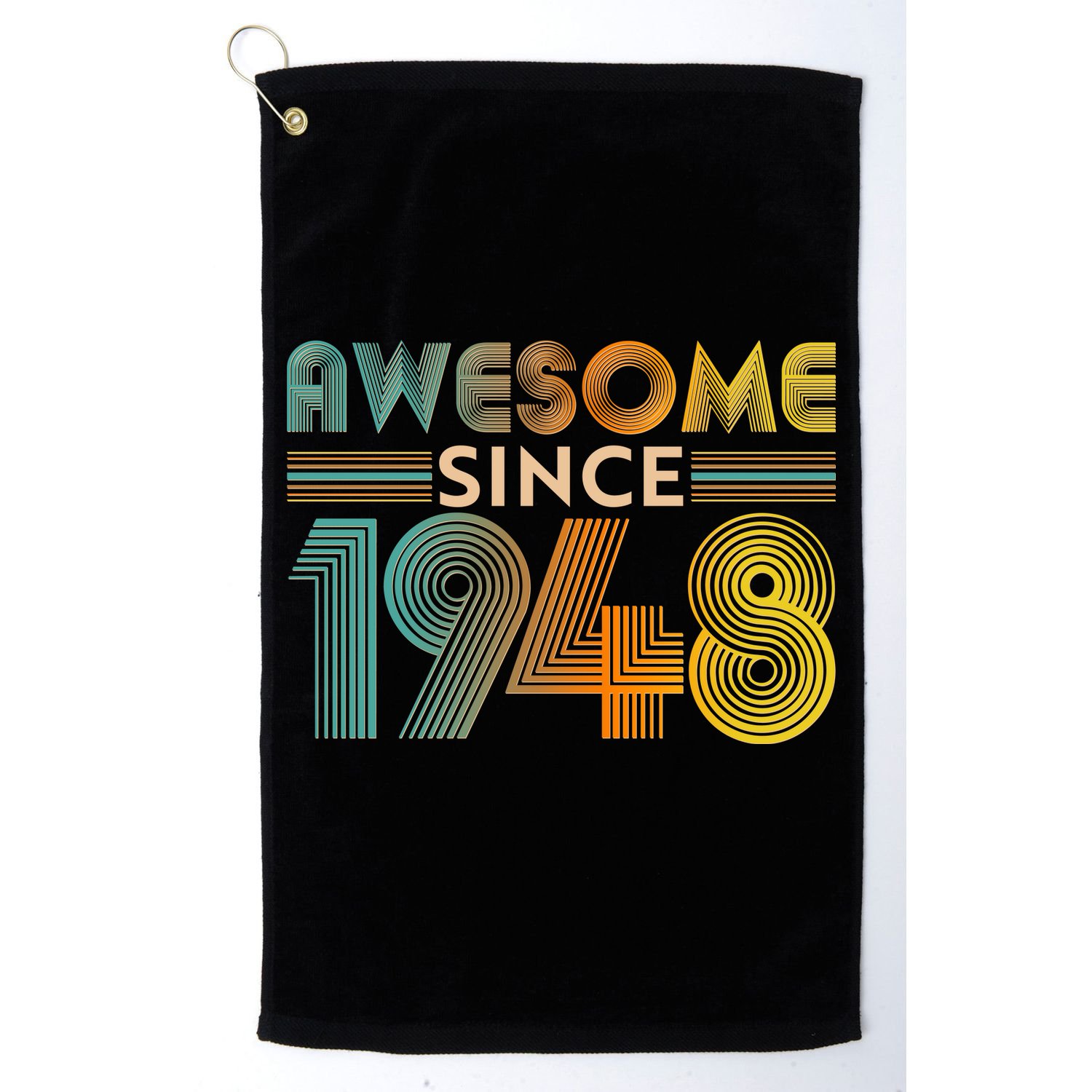 Retro Vintage Awesome Since 1948 Birthday Golf Towel