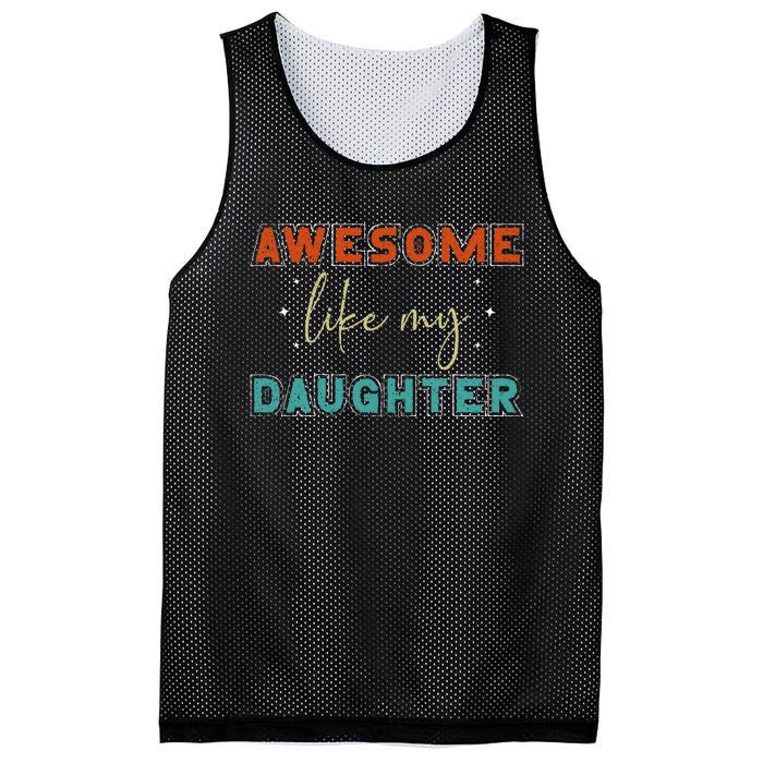 retro vintage awesome like my daughter fathers day for dad Mesh Reversible Basketball Jersey Tank