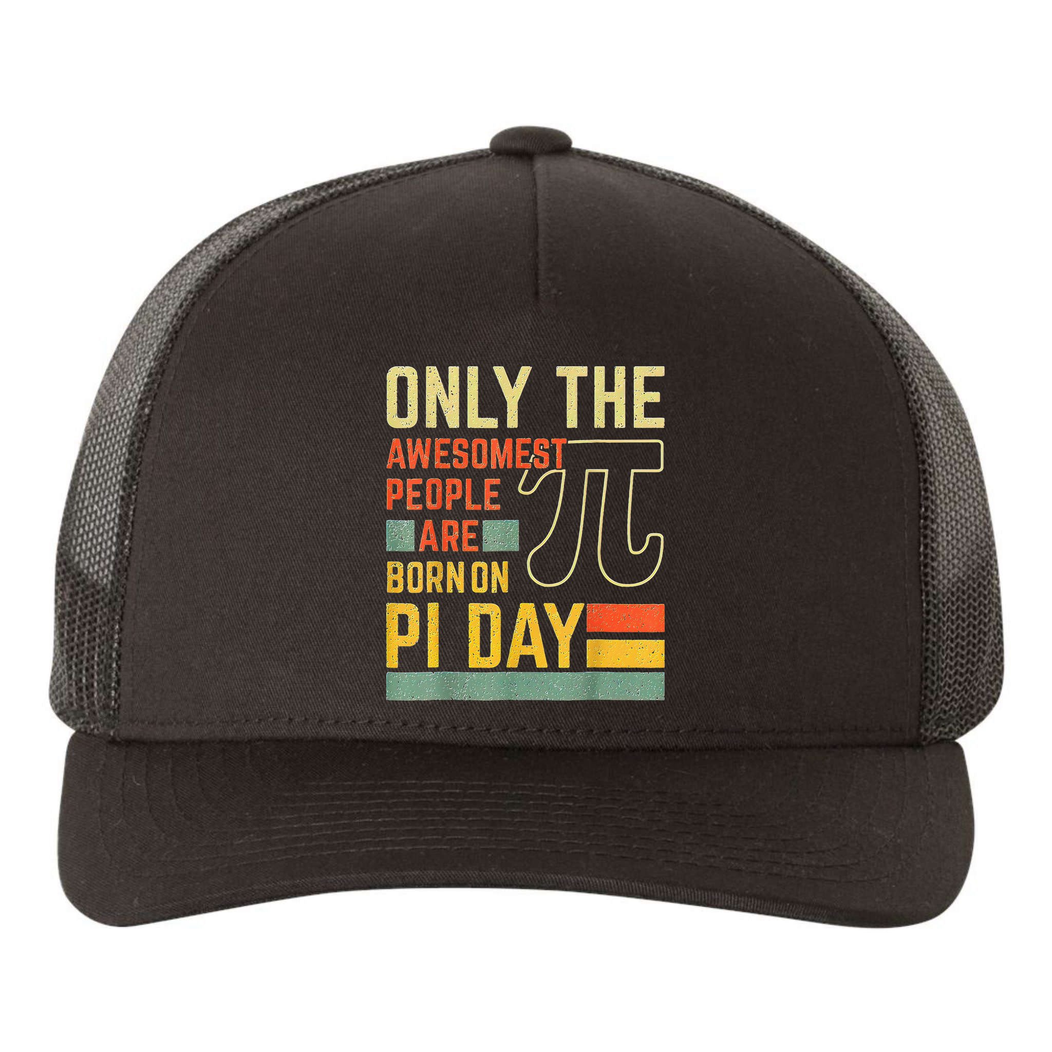 Retro Vintage Awesome People Born Birth On Pi Day teachers Yupoong Adult 5-Panel Trucker Hat
