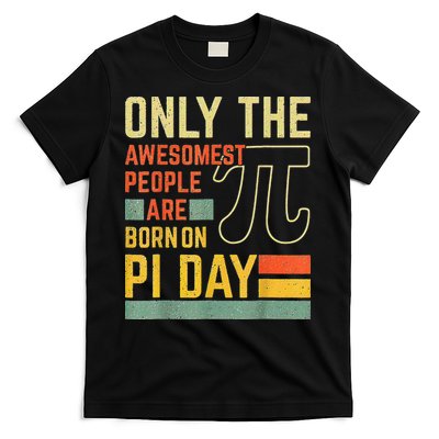 Retro Vintage Awesome People Born Birth On Pi Day teachers T-Shirt