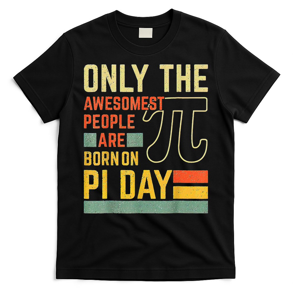Retro Vintage Awesome People Born Birth On Pi Day teachers T-Shirt