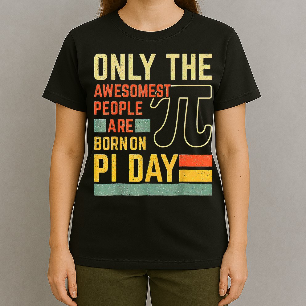Retro Vintage Awesome People Born Birth On Pi Day teachers T-Shirt