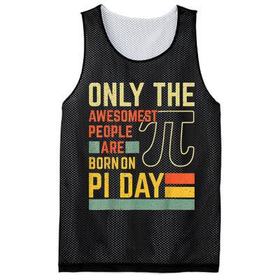 Retro Vintage Awesome People Born Birth On Pi Day teachers Mesh Reversible Basketball Jersey Tank