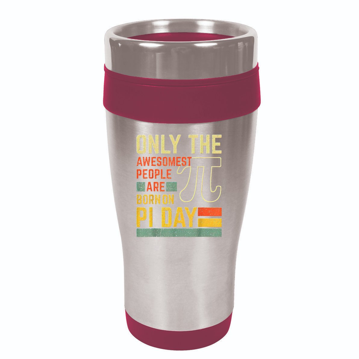 Retro Vintage Awesome People Born Birth On Pi Day teachers 16oz Travel Tumbler