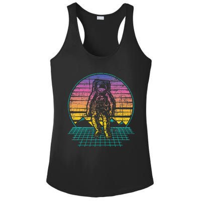 Retro Vintage Astronaut Spaceman Universe Planets Galaxy Ladies PosiCharge Competitor Racerback Tank