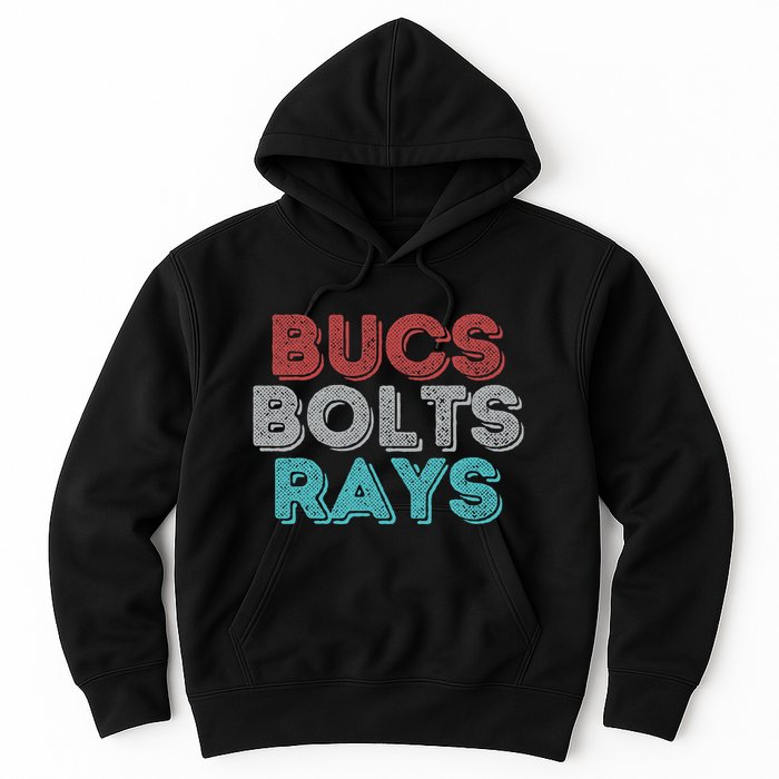 Retro Vintage Bucs Bolts Rays Hoodie