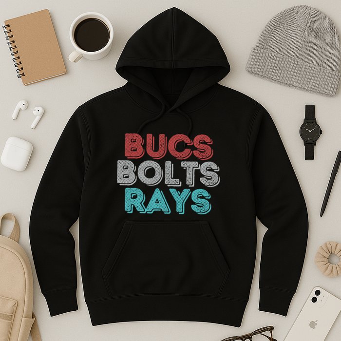 Retro Vintage Bucs Bolts Rays Hoodie