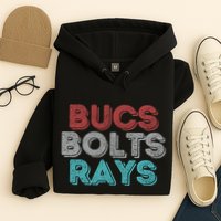 Retro Vintage Bucs Bolts Rays Hoodie